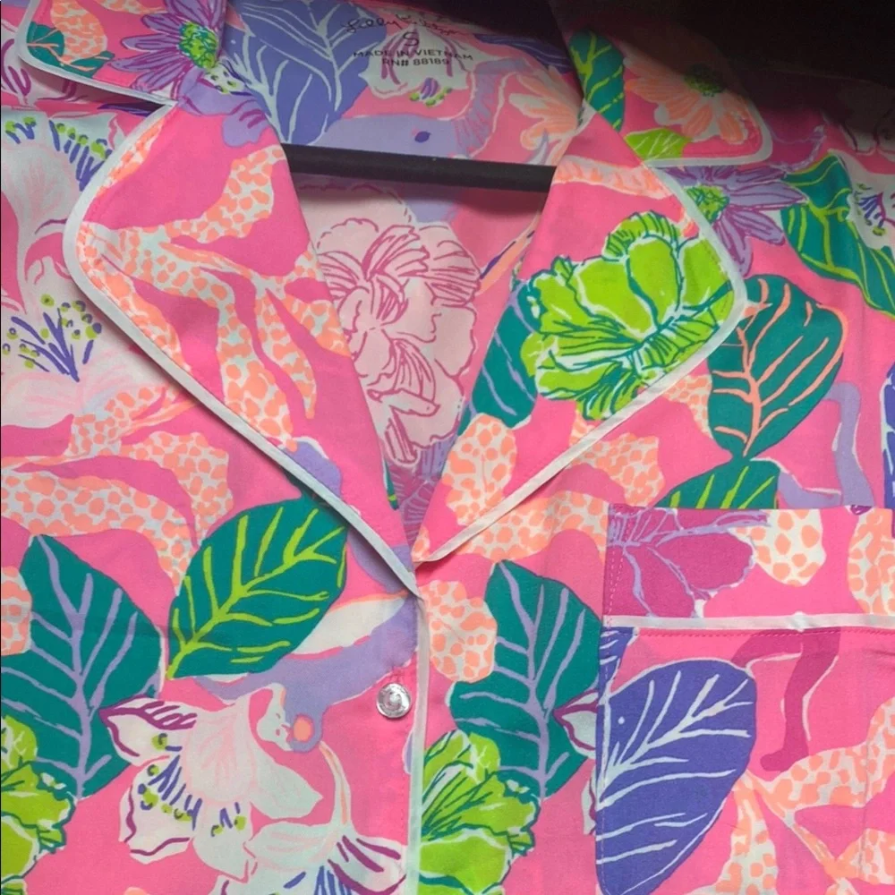 Lilly Pulitzer Pink and Purple Floral Top